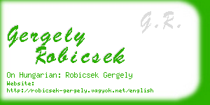 gergely robicsek business card
